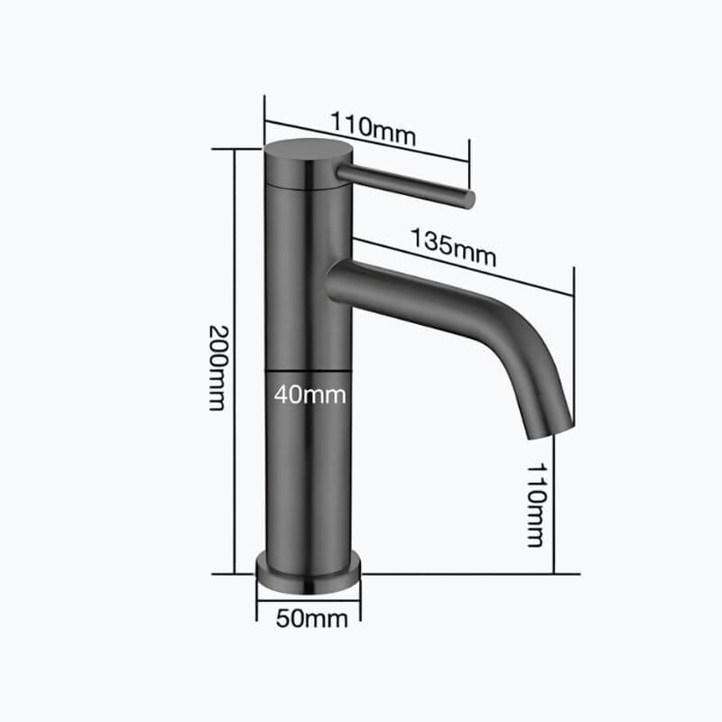 Robinet mitigeur inox – design brossé, bec arrondi  Le Mitigeur