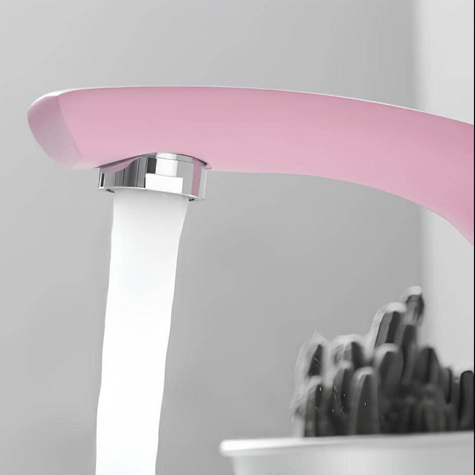 Robinet mitigeur rose en laiton – mitigeur cascade pour lavabo  Le Mitigeur