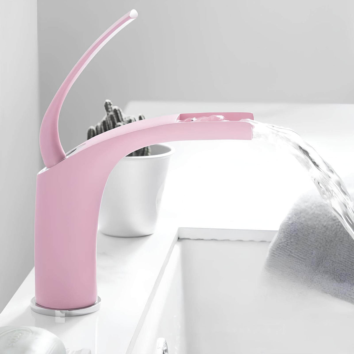 Robinet mitigeur rose en laiton – mitigeur cascade pour lavabo  Le Mitigeur