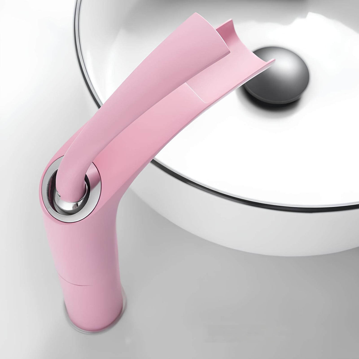 Robinet mitigeur rose en laiton – mitigeur cascade pour lavabo  Le Mitigeur