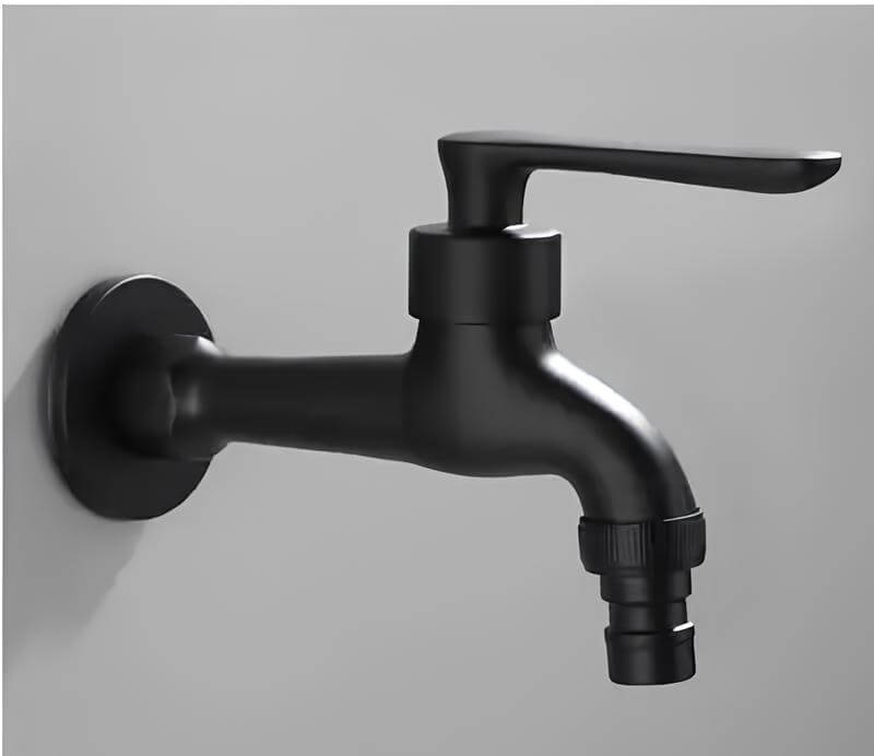 Robinet mural d'extérieur noir - eau froide  Le Mitigeur