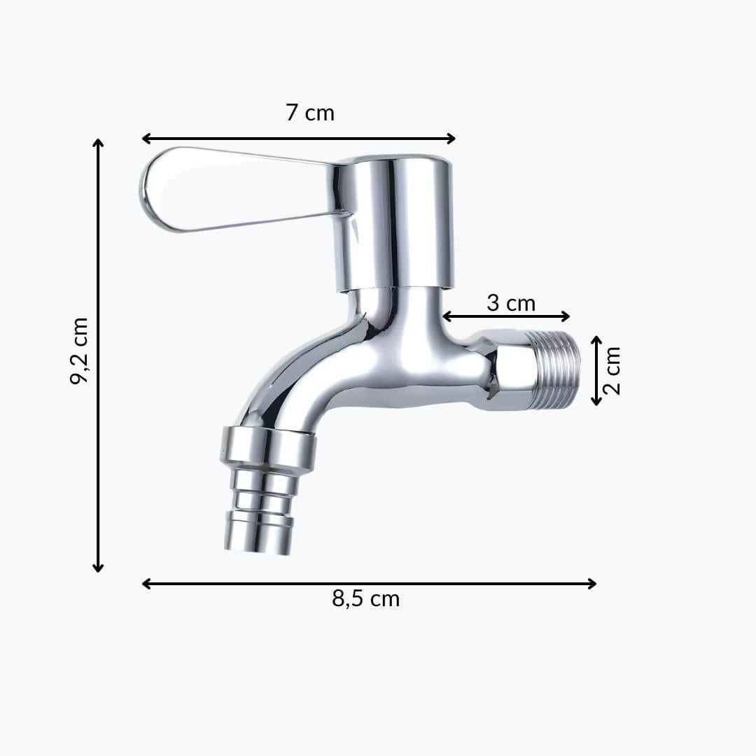 Robinet mural inox pour machine à laver ou extérieur  Le Mitigeur