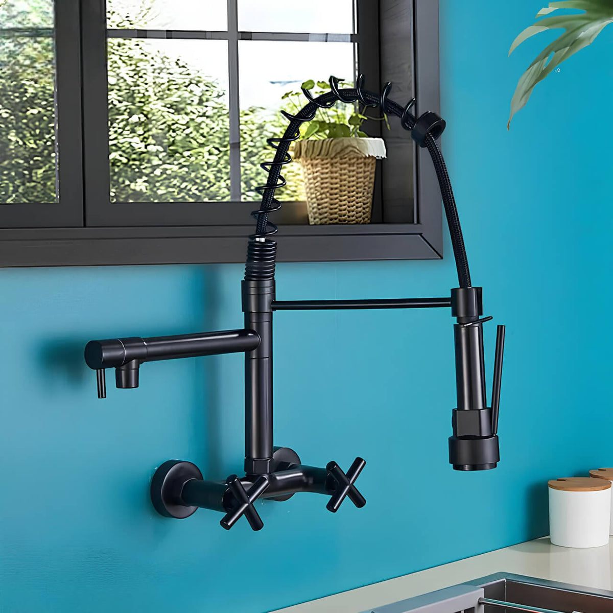 Robinet douchette mural - style industriel  Le Mitigeur