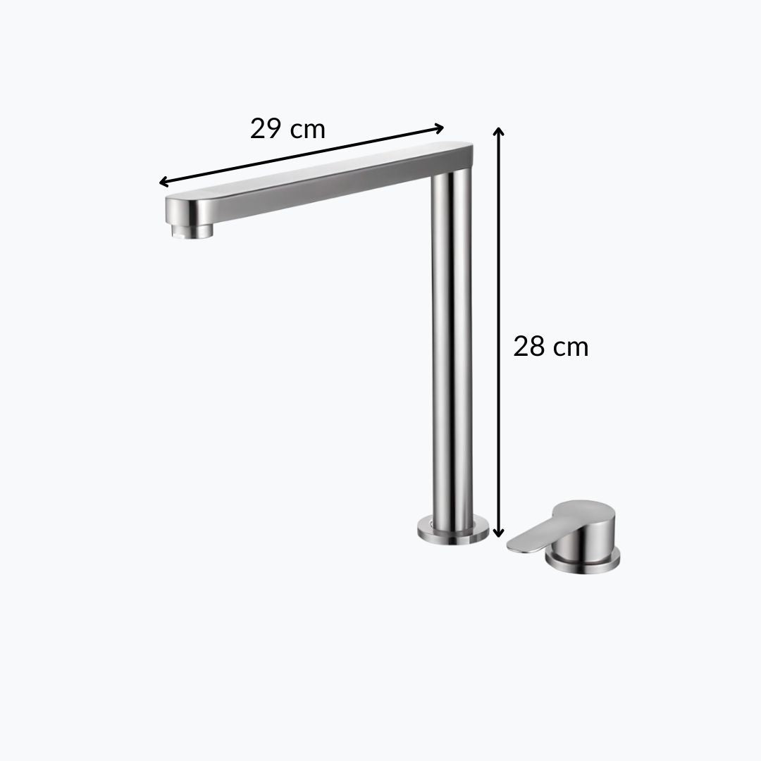 Robinet cuisine encastré en Inox  Le Mitigeur