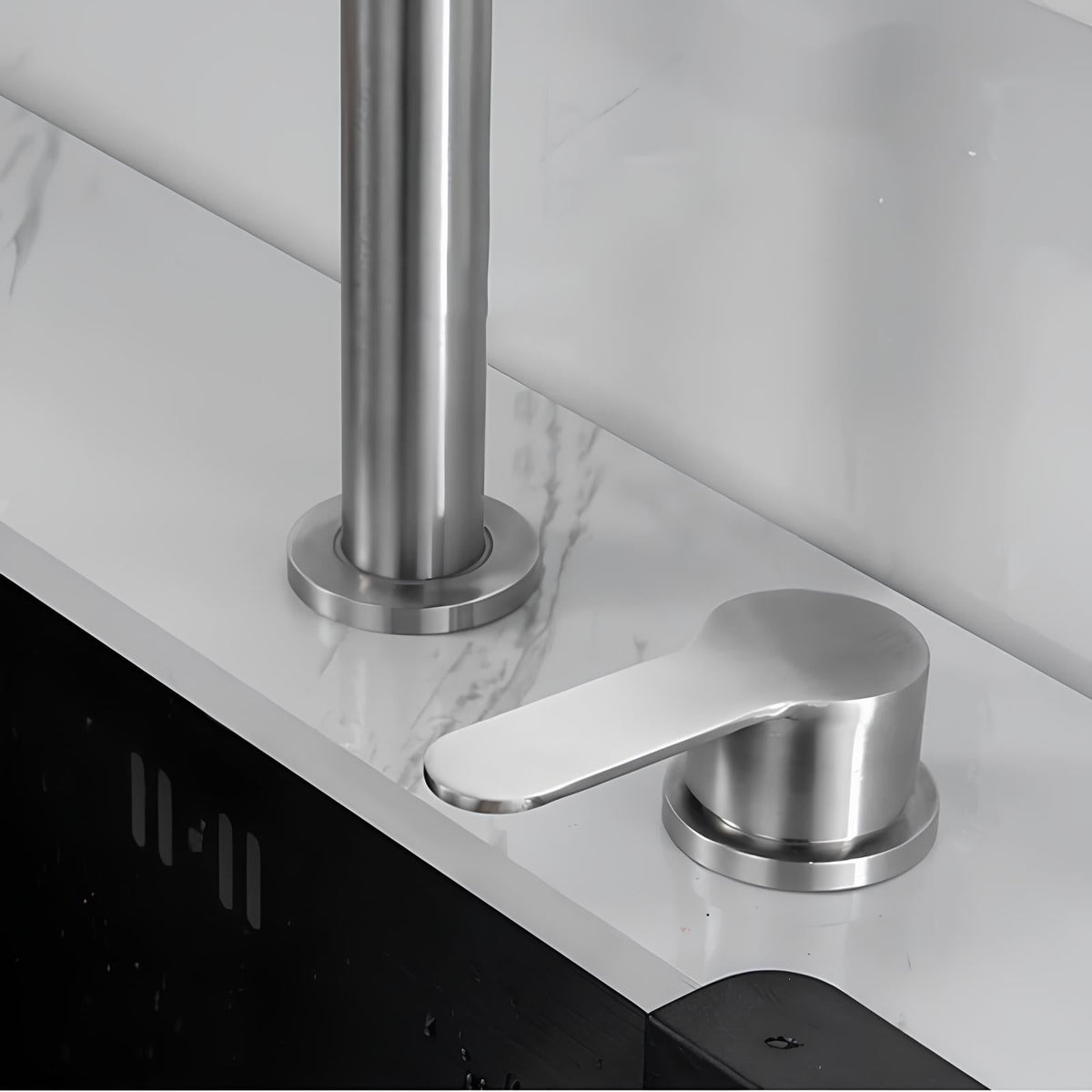 Robinet cuisine encastré en Inox  Le Mitigeur