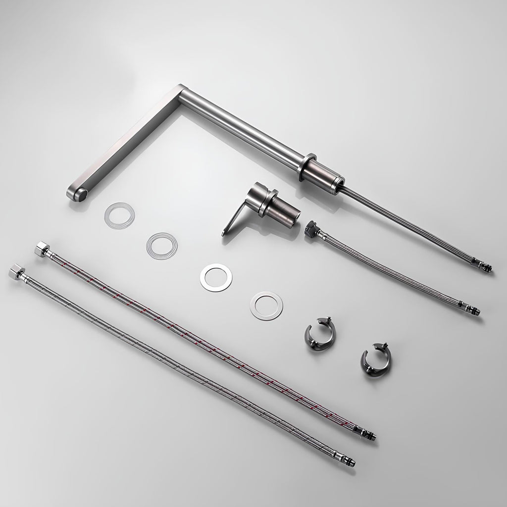 Robinet de cuisine encastré en inox