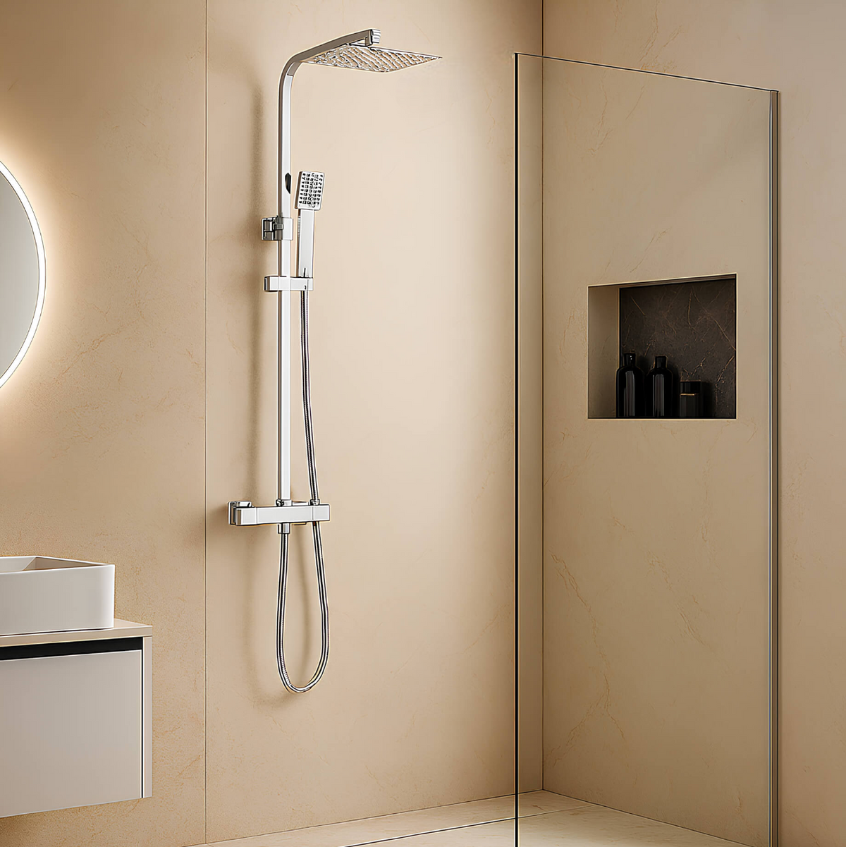 Robinet thermostatique ensemble de douche  Le Mitigeur