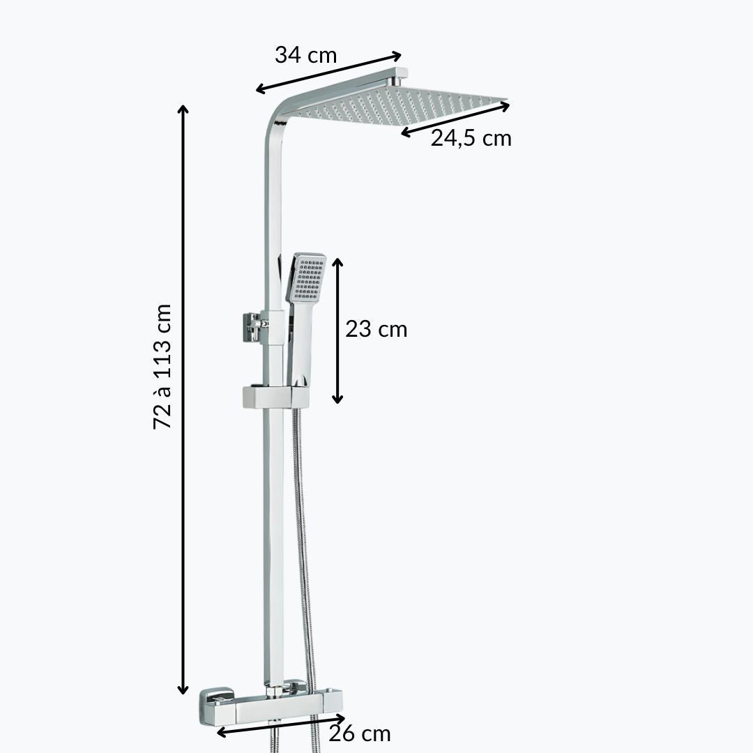 Robinet thermostatique ensemble de douche  Le Mitigeur