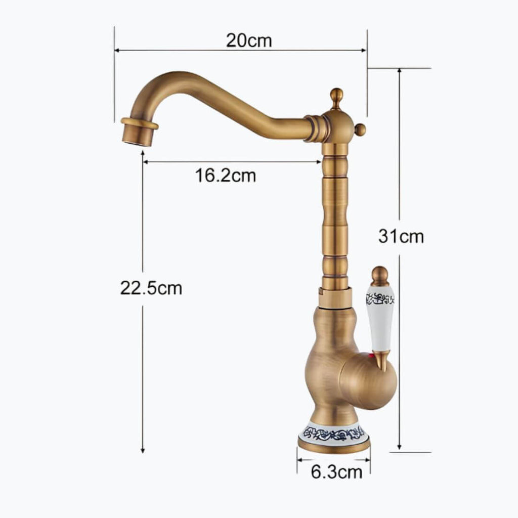 Robinet lavabo Style Rétro  Le Mitigeur