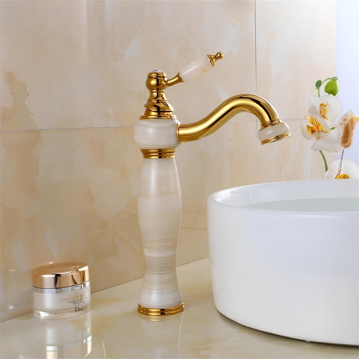 Robinet vasque - décoration marbre  Le Mitigeur